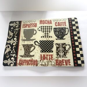 Cafe Choices Design Non Slip Backing Set of 4 Placemats/POPULARHOME